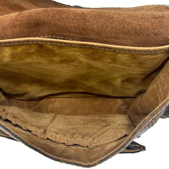 Patricia Nash Leather Crossbody Beaumont Brown Distressed Hand Bag Purse New - Picture 8 of 15